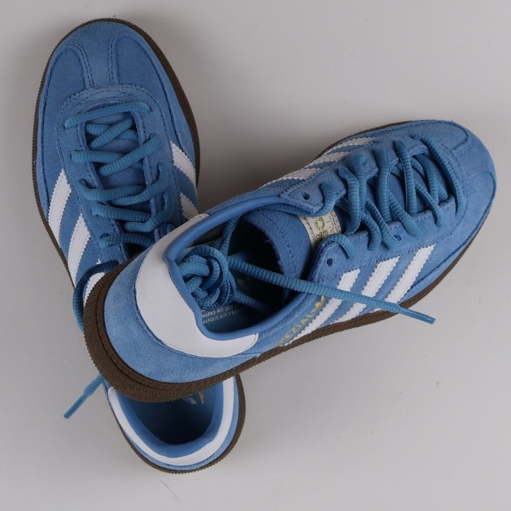 Adidas Handball Spezial J Light Blue White Gum 4Y Suede NWT - Picture 8 of 8